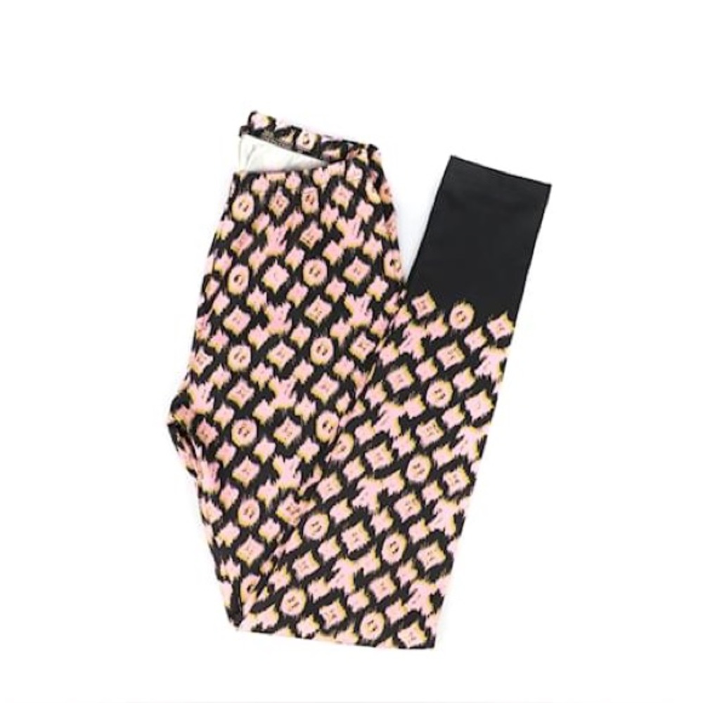 Louis Vuitton Pink and Black Patterned Leggings